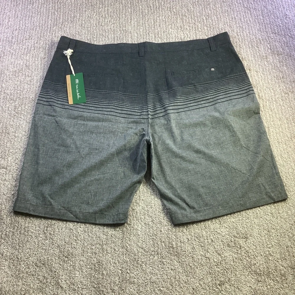 Travis Mathew Playa Del Carmen Hybrid‎ Golf Shorts Mens Grey Stripe Size 42 NWT